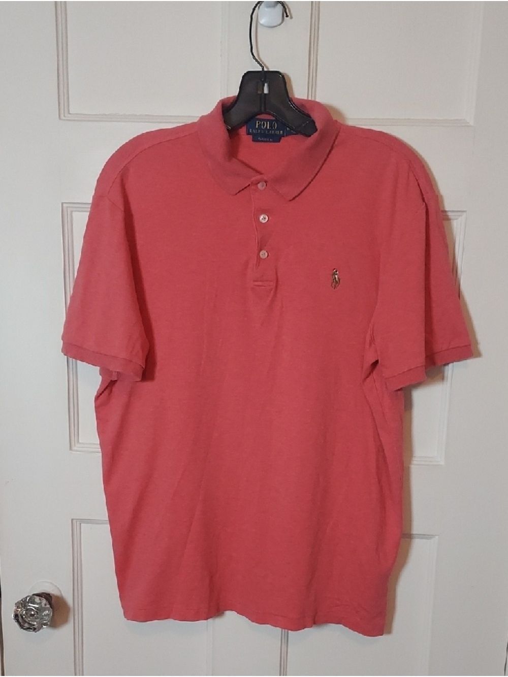 Polo Ralph Lauren Classic Fit Soft Cotton Polo Shirt Iconic In Sky Red SZ Medium